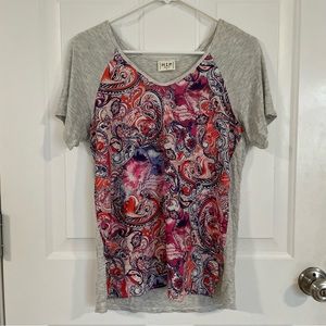 HIP Grey and Pink Bandana Shirt